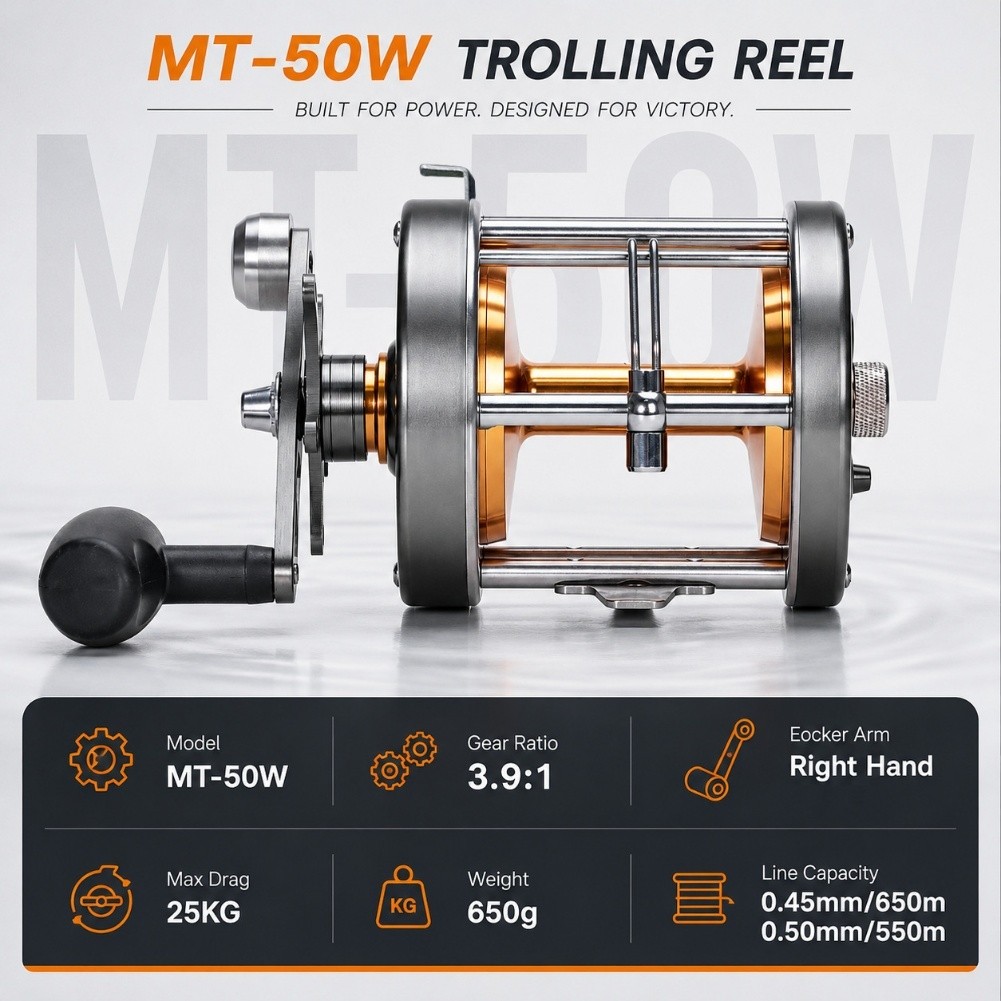Trolling Reel - Carrete de Pesca de Arrastre MT